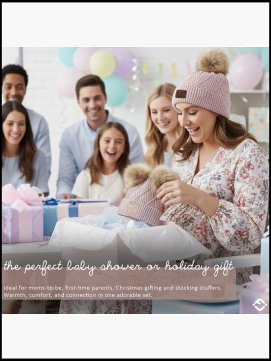 Matching Mommy & Me Adult/Infant Beanie Bundle 2 Pack main image 6
